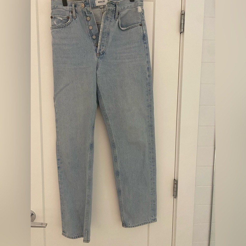 Agolde 90's mid rise loose fit jeans in snapshot size 24